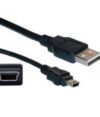 USB 2.0 AM/Mini 5P 1.5Mtr Black