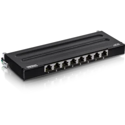 8-Port Cat6A Shielded Wall Mount Patch Panel