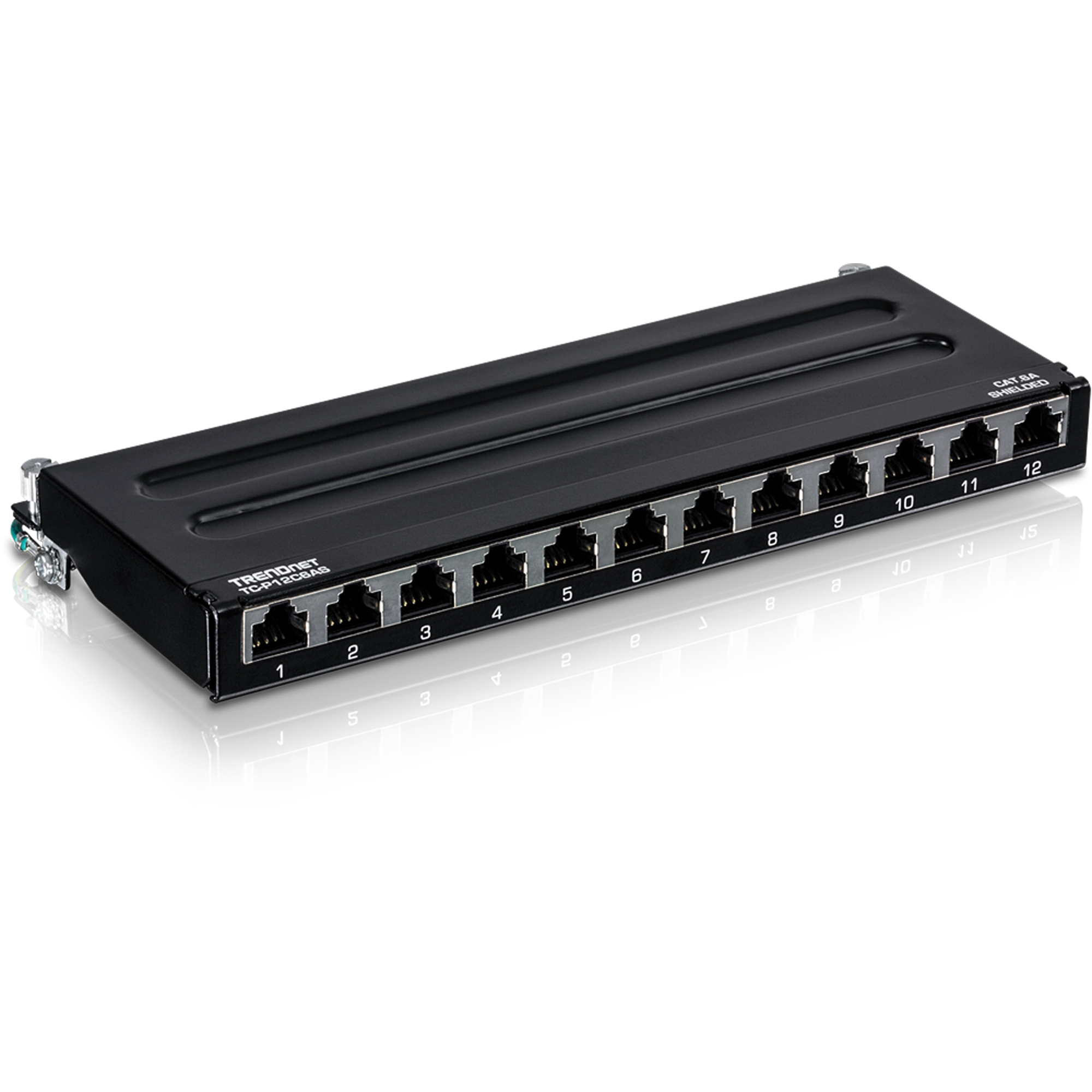 12-Port Cat6A Shielded Wall Mount Patch Panel