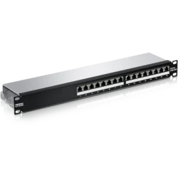 16-Port Cat6A Shielded 1U Patch Panel