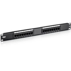 16-port Cat 6 Unshielded Patch Panel