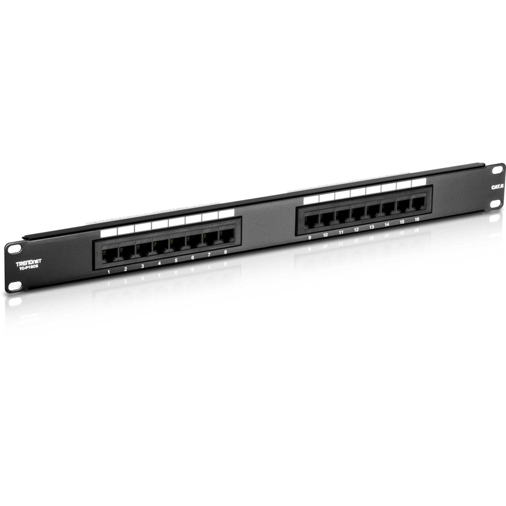 16-port Cat 6 Unshielded Patch Panel