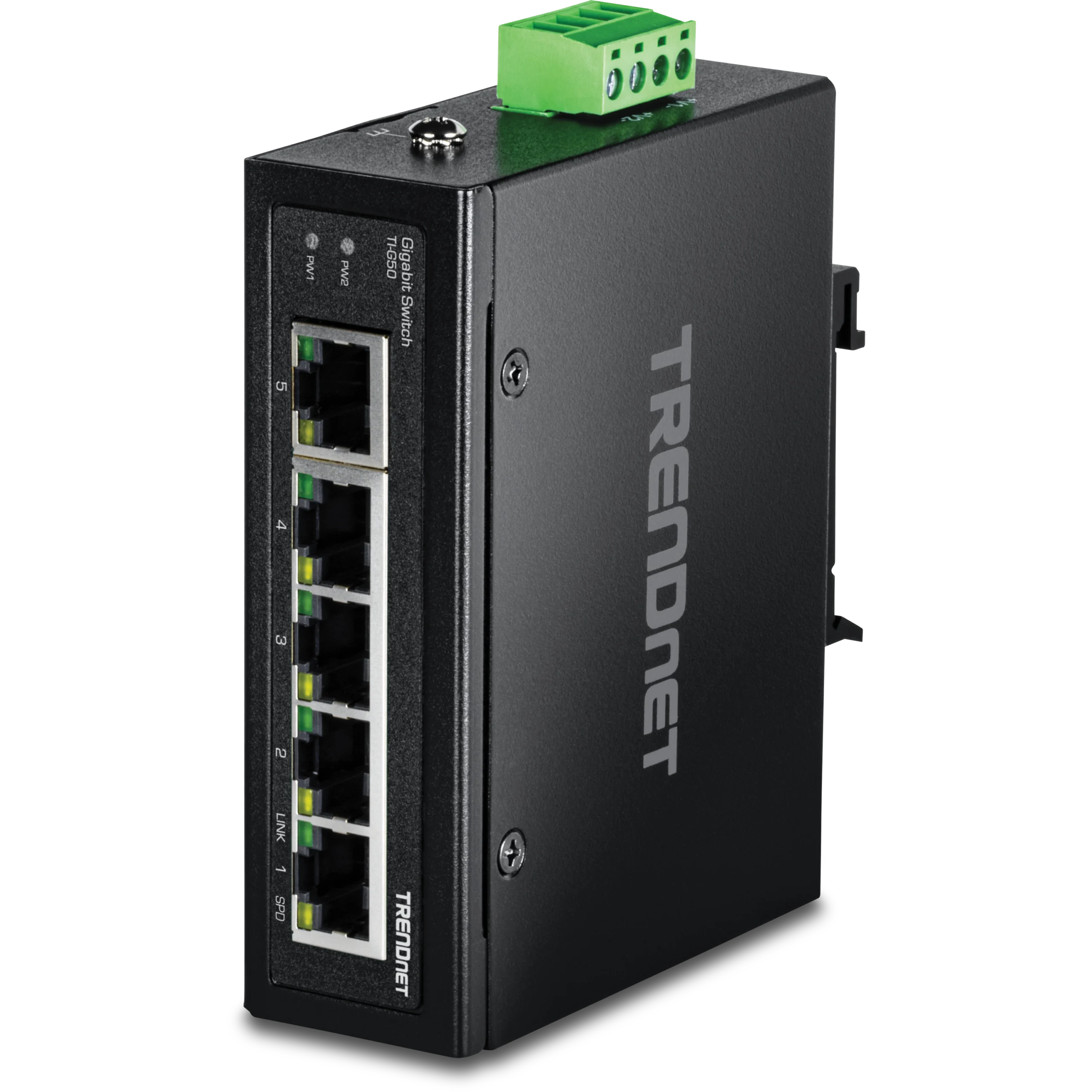 5-Port Industrial Gigabit Ethernet DIN-Rail Switch
