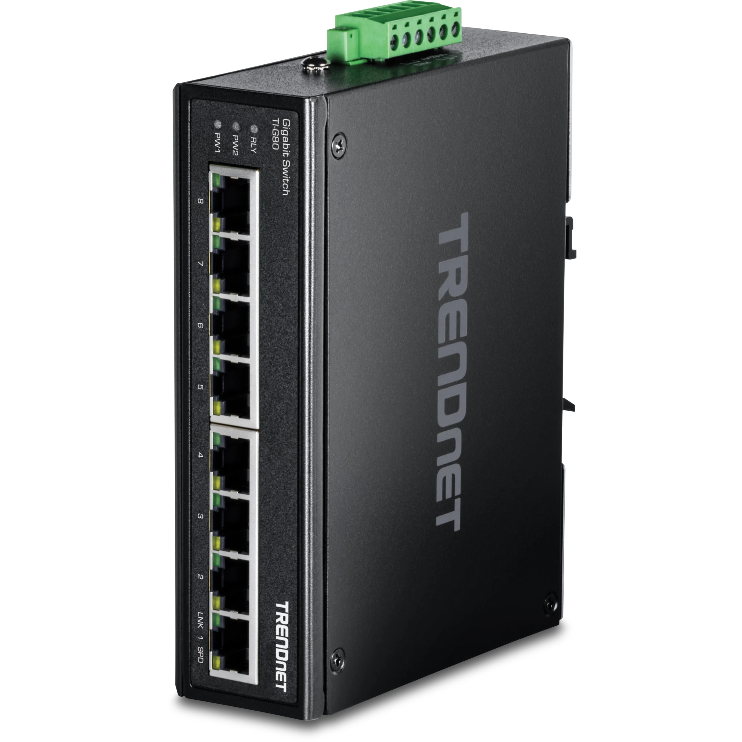 8-Port Industrial Gigabit Ethernet DIN-Rail Switch