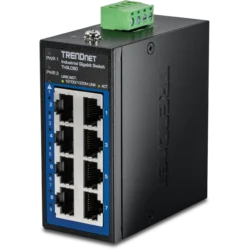 8-Port Industrial Gigabit DIN-Rail Mini Switch